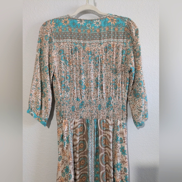 Spell Boho Blossom Gown Maxi Dress Sage Medium Original - Picture 10 of 15